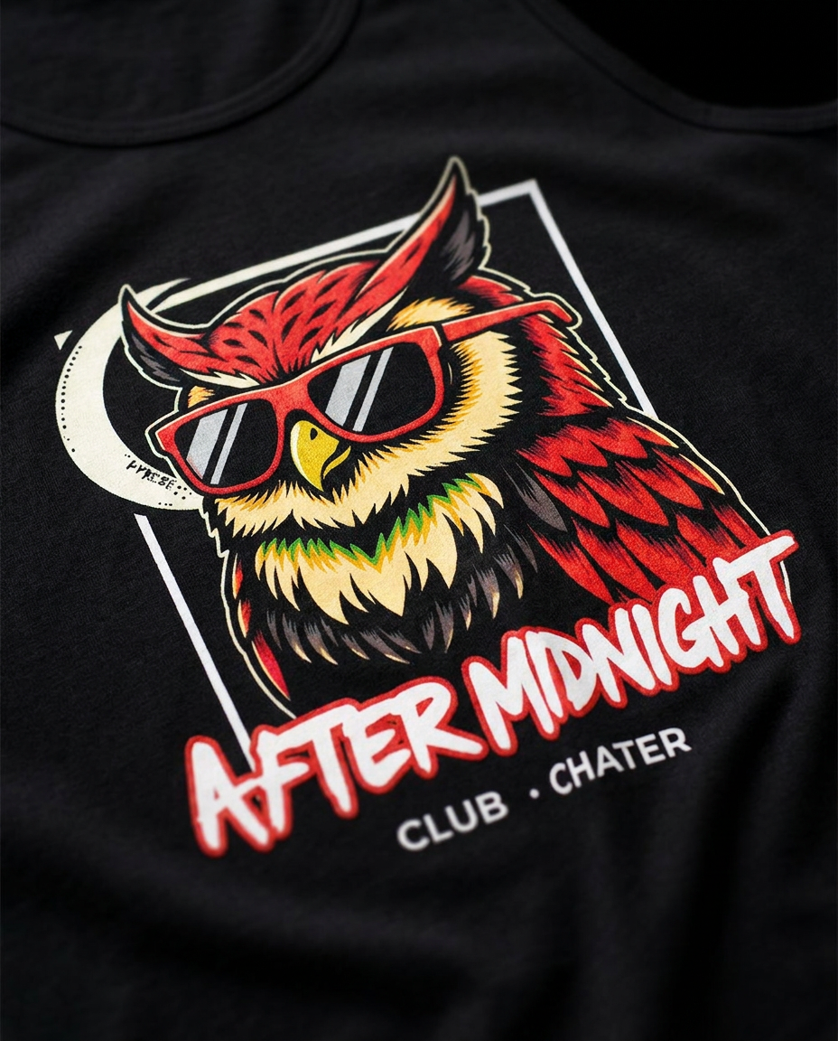Aftermidnight Tank - Black - Close-up