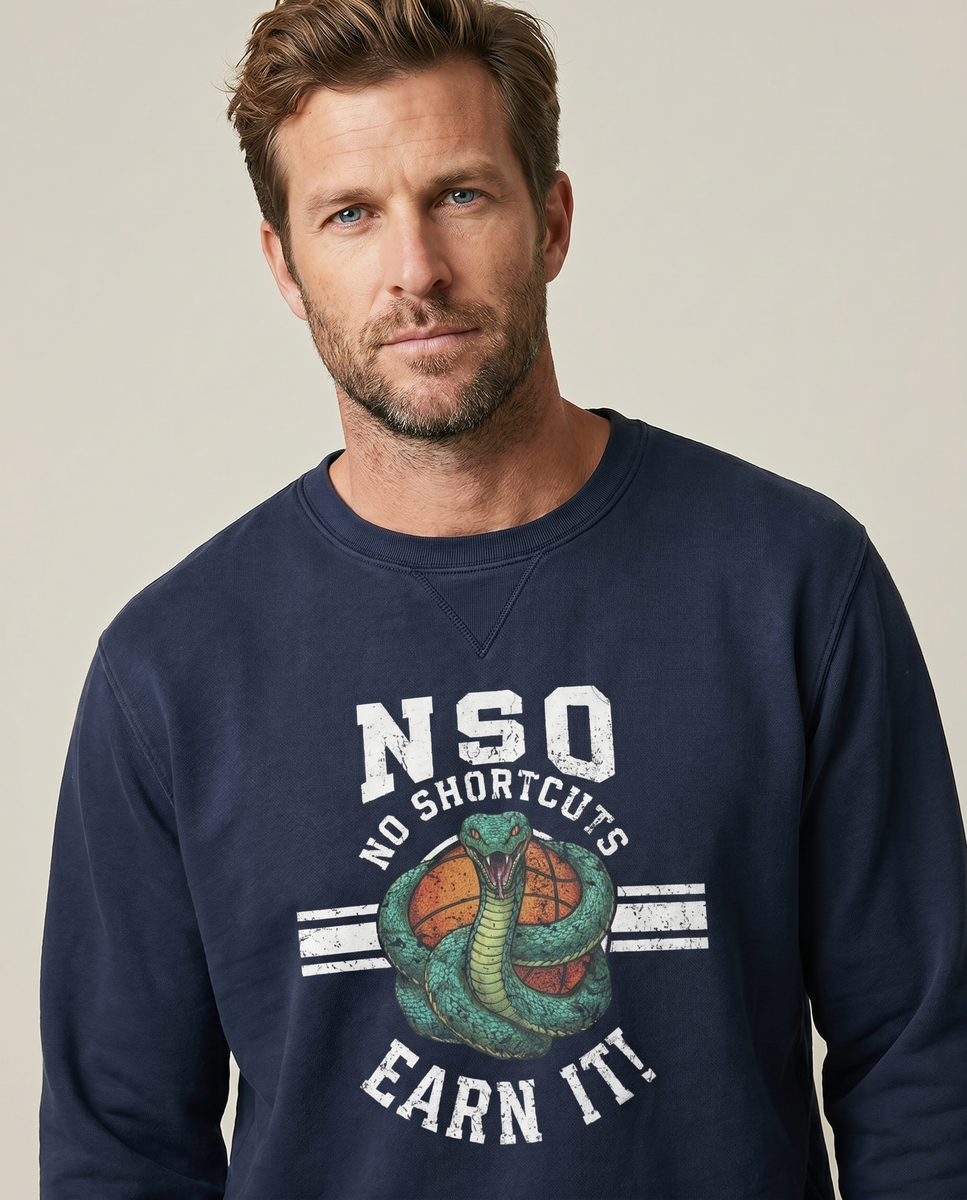 No Shortcut Sweatshirt - Navy Blazer - Pose 1