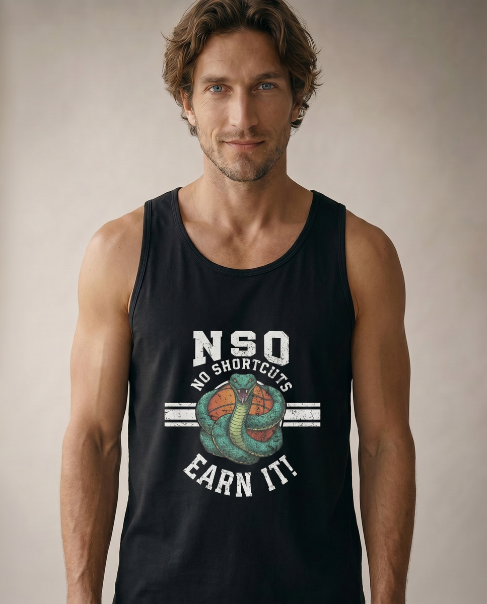 No Shortcut Tank - Black - Pose 1