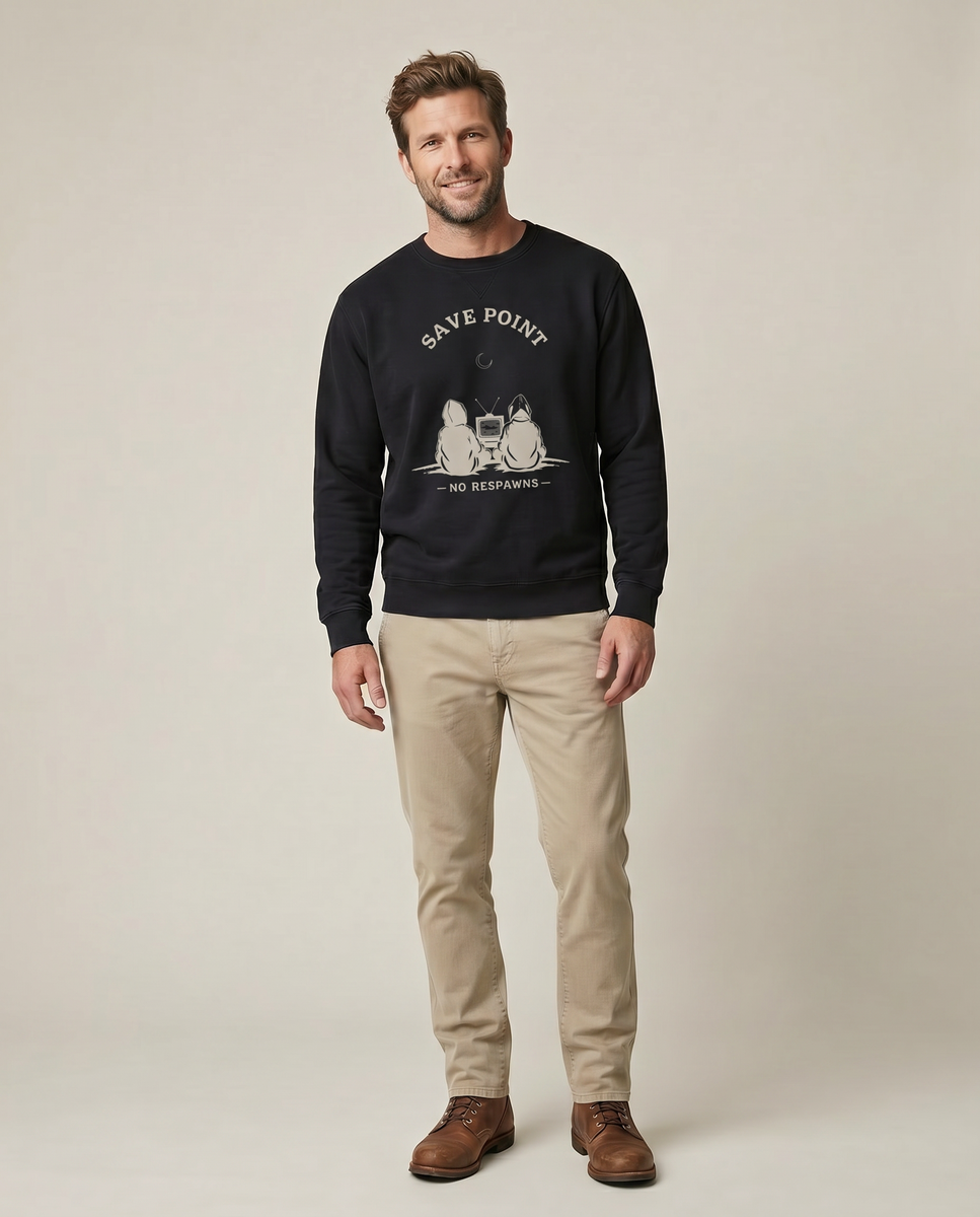 Save Point Sweatshirt - Black - Pose 2