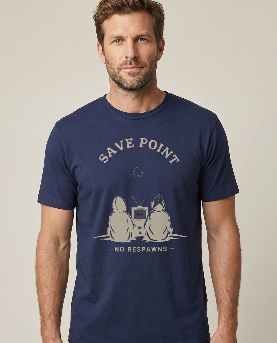 Save Point Tee - Navy - Pose 1