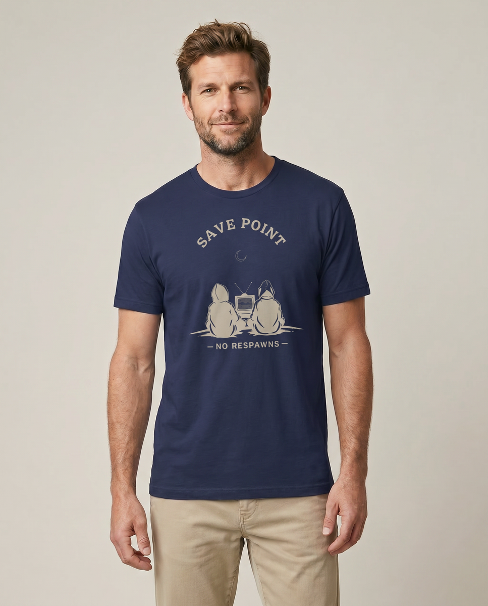 Save Point Tee - Navy - Pose 2