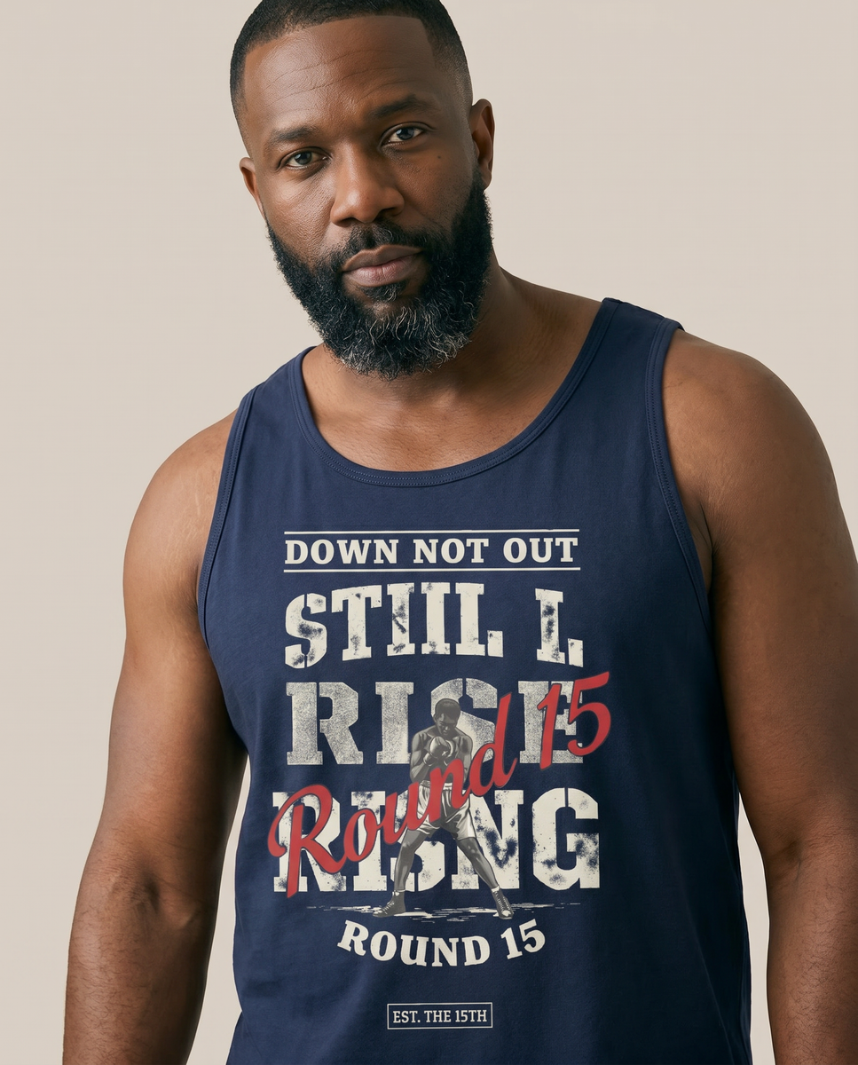 Still I Rise Tank - Navy - Pose 1