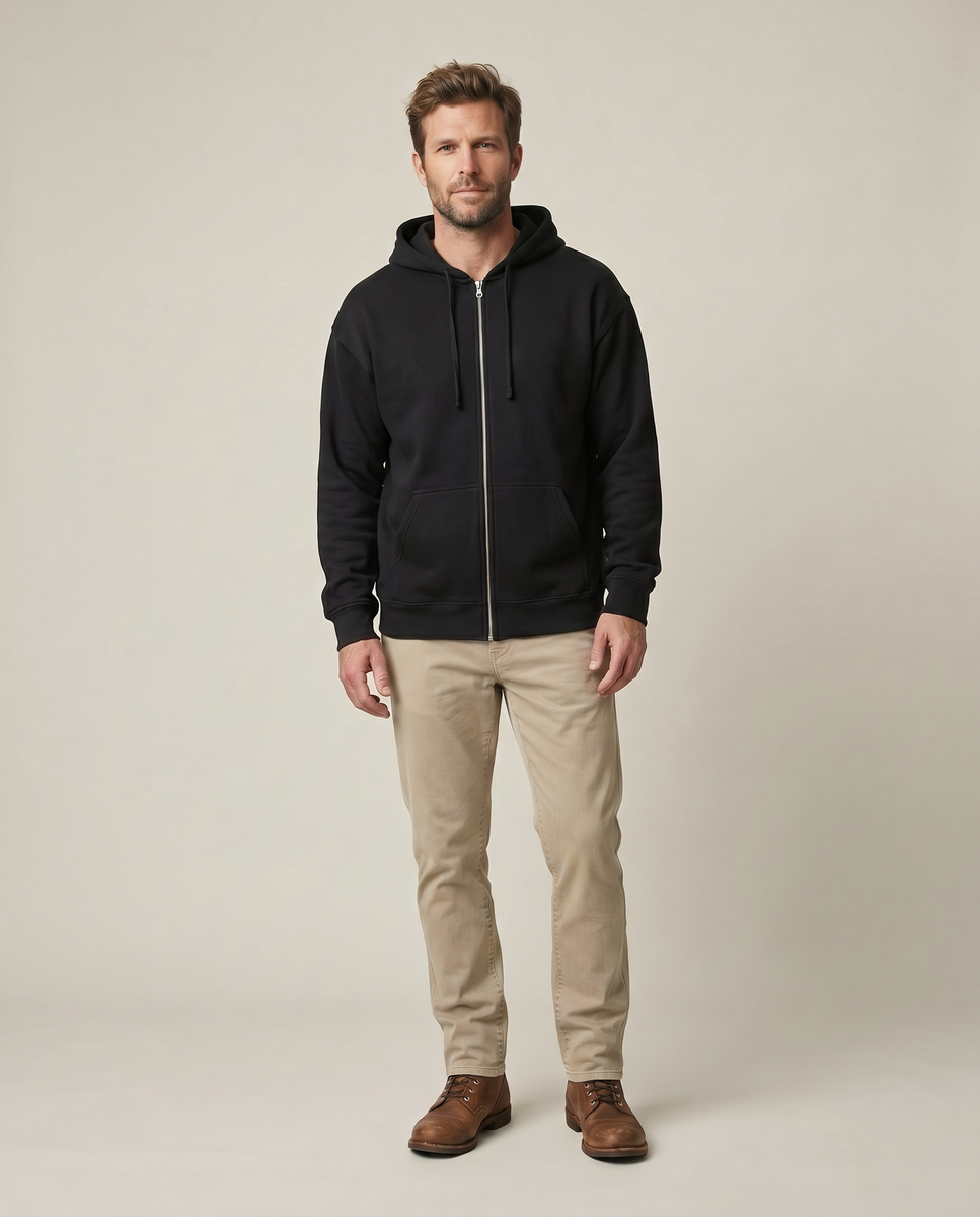 Still I Rise Zip Hoodie - Black - Pose 2