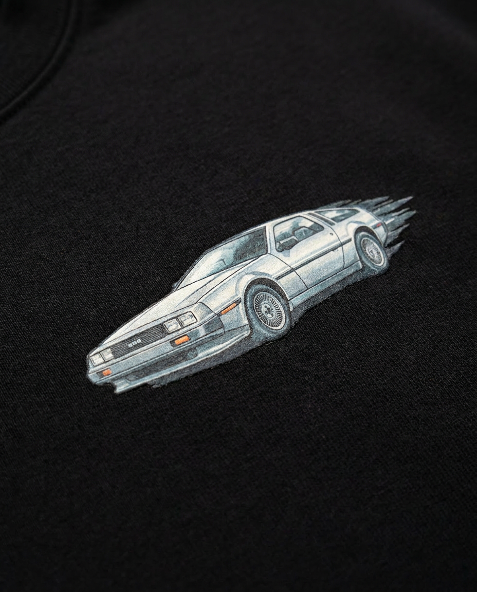 Back to the 80s Sweatshirt - Black - Close-up