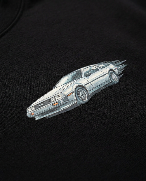 Back to the 80s Sweatshirt - Black - Close-up
