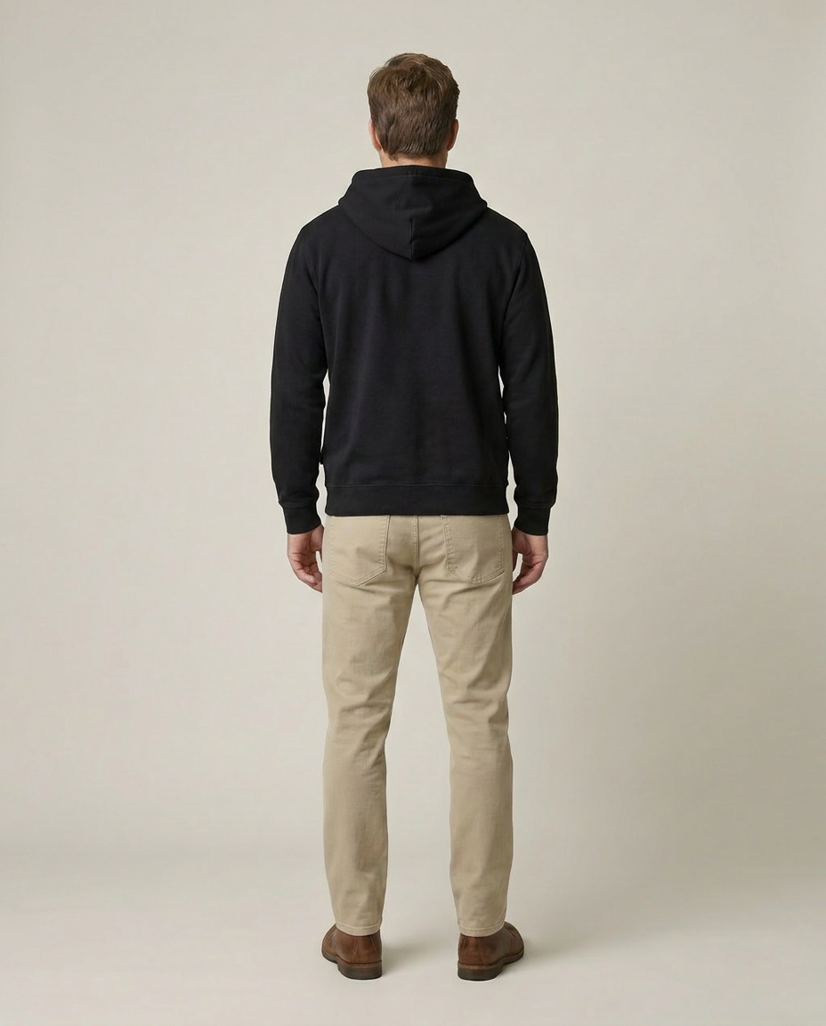 Back to the 80s Zip Hoodie - Black - Pose 3