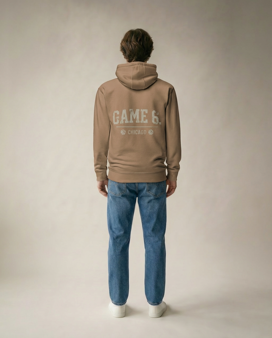 GAME 6 Hoodie - Latte - Pose 3