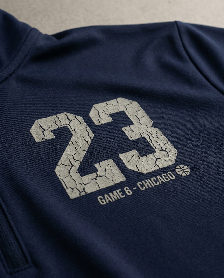 GAME 6 Quarter-Zip - True Navy - Close-up