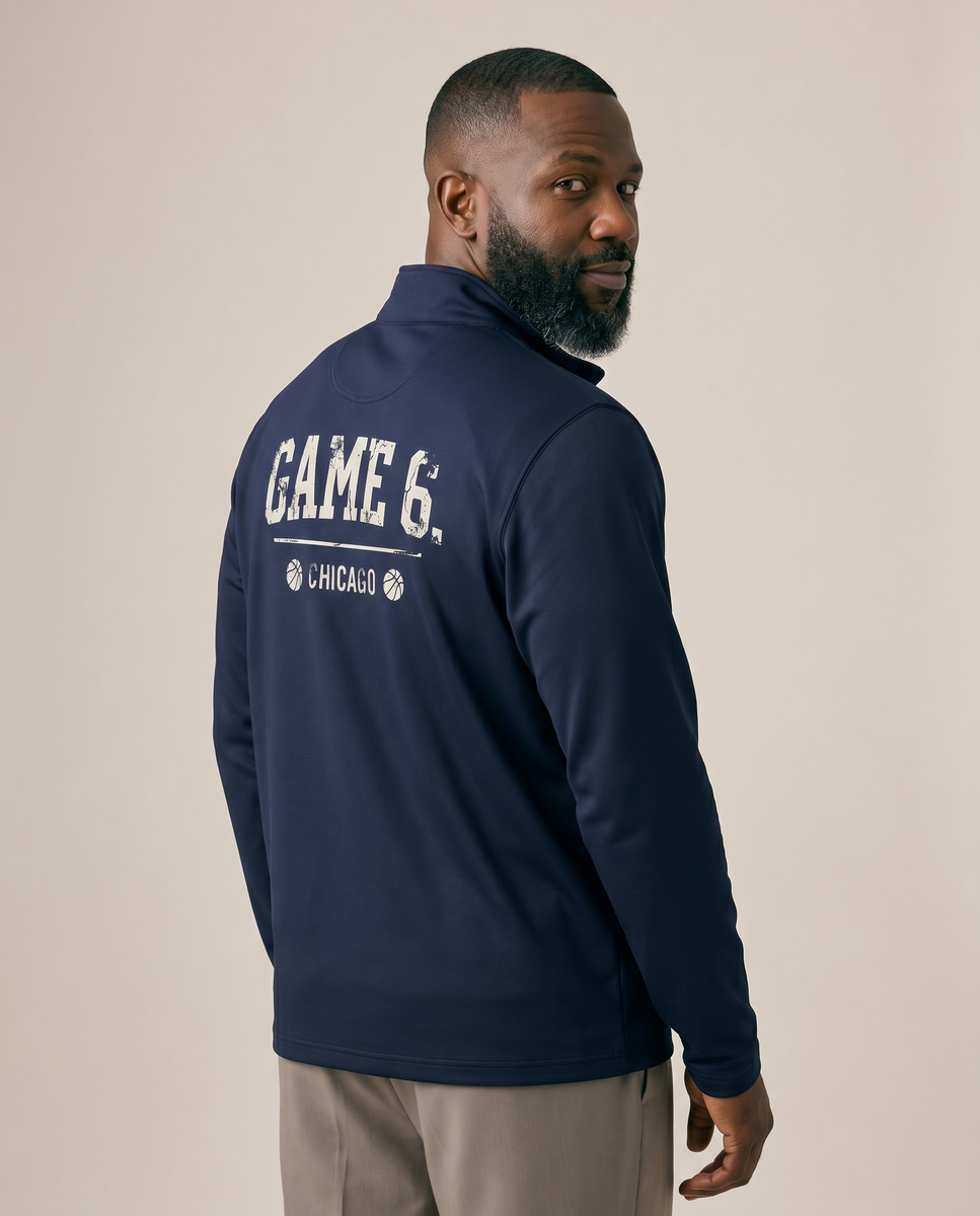GAME 6 Quarter-Zip - True Navy - Pose 1