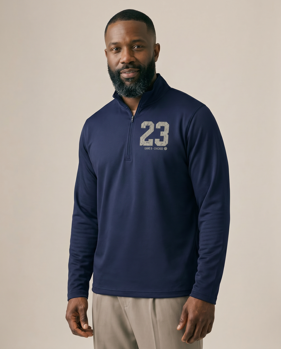 GAME 6 Quarter-Zip - True Navy - Pose 2