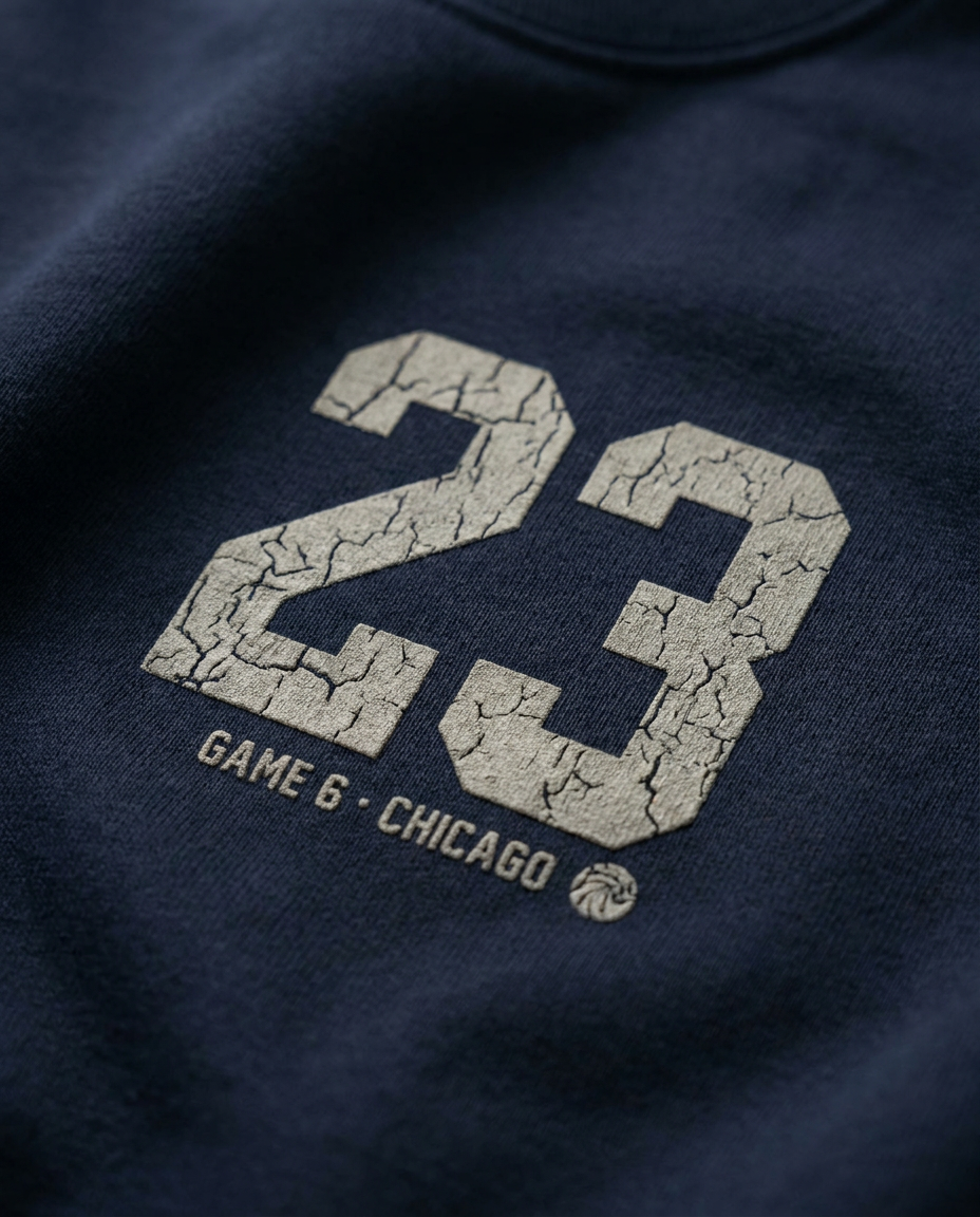 GAME 6 Sweatshirt - Navy Blazer - Close-up