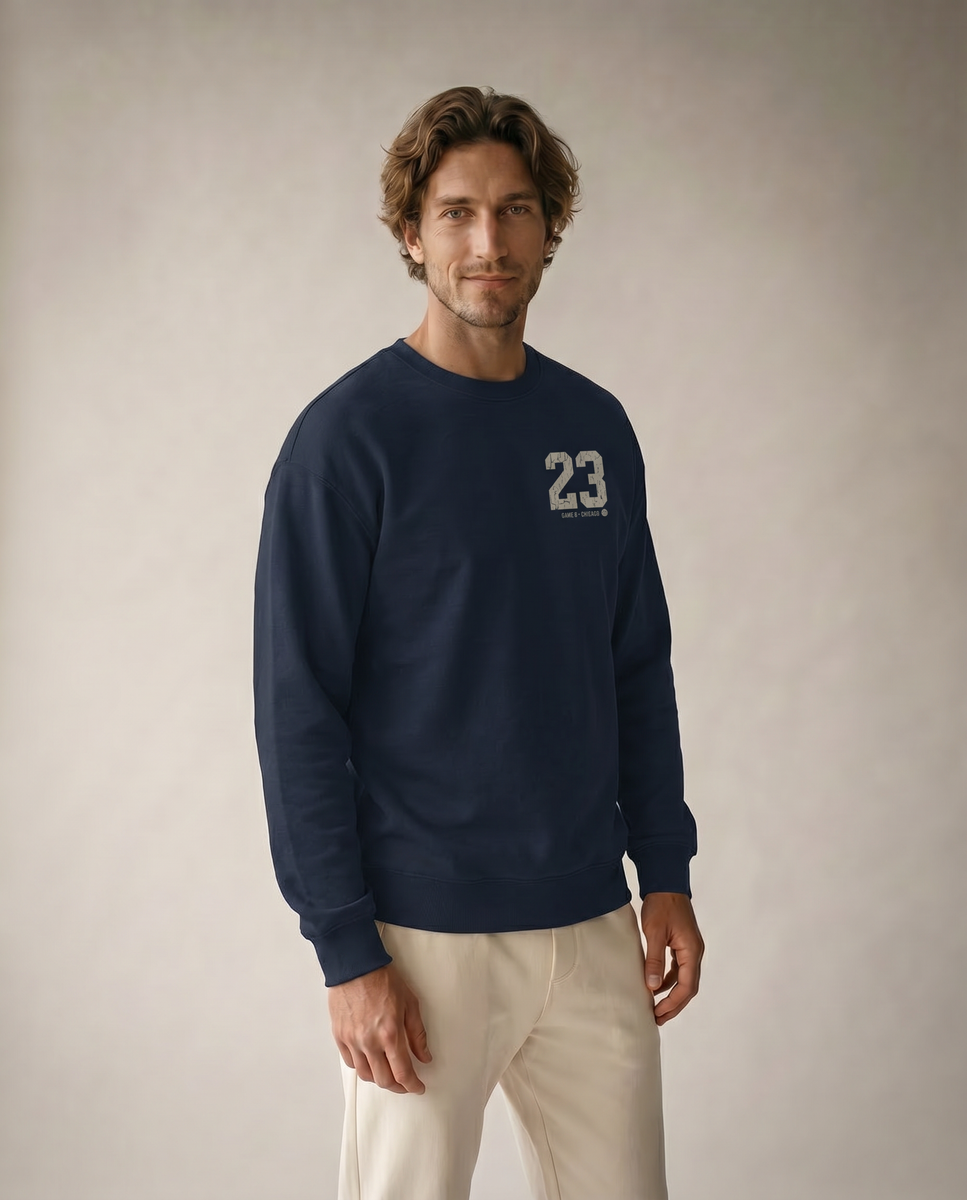 GAME 6 Sweatshirt - Navy Blazer - Pose 2