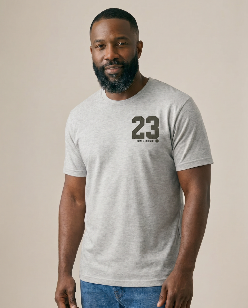 GAME 6 Tee - Athletic Heather - Pose 2