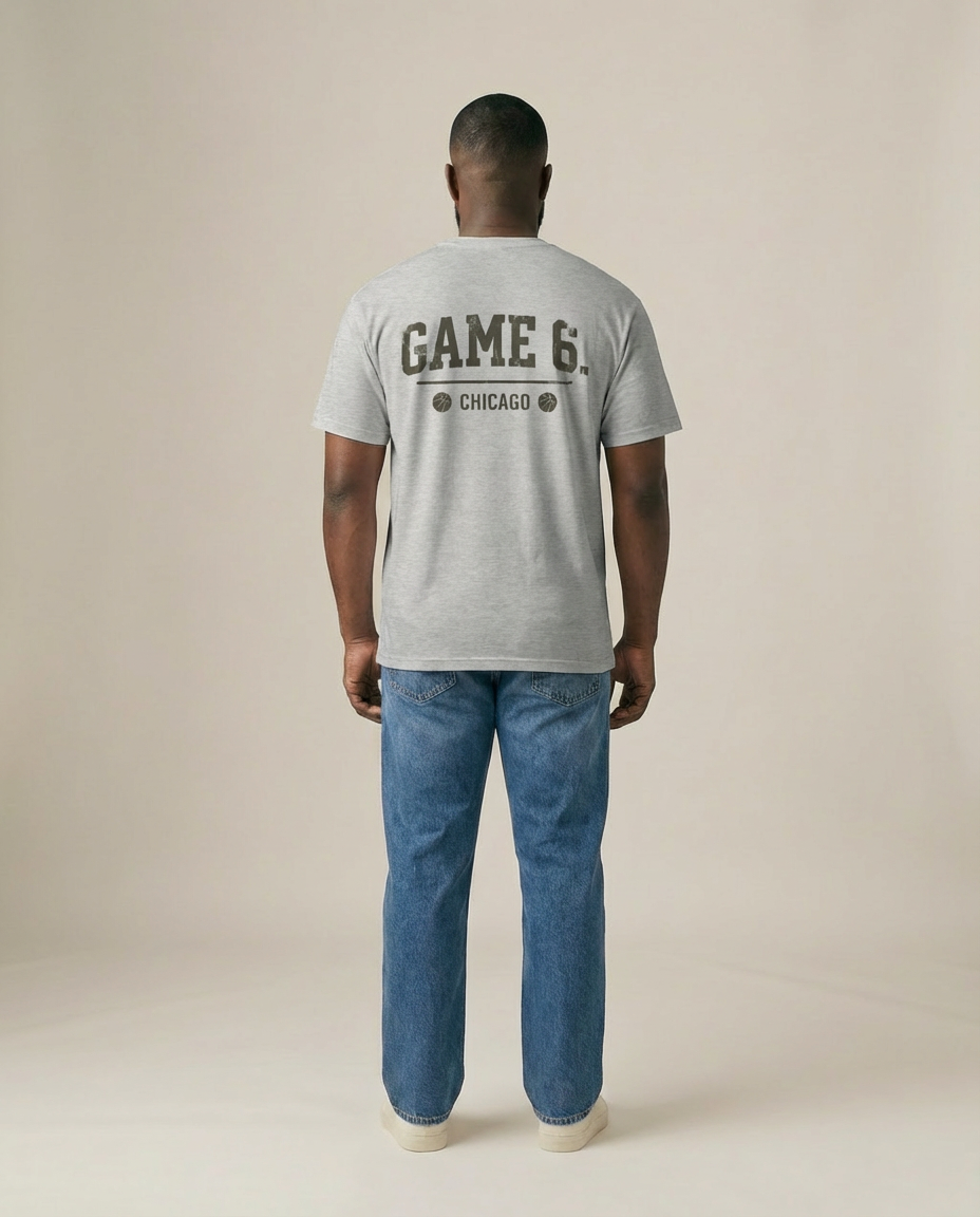 GAME 6 Tee - Athletic Heather - Pose 3