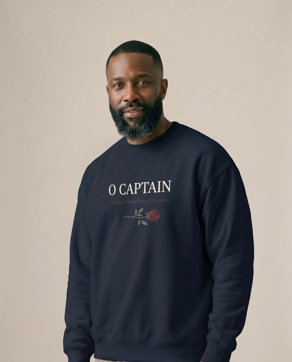 O Captain Sweatshirt - Navy Blazer - Pose 1