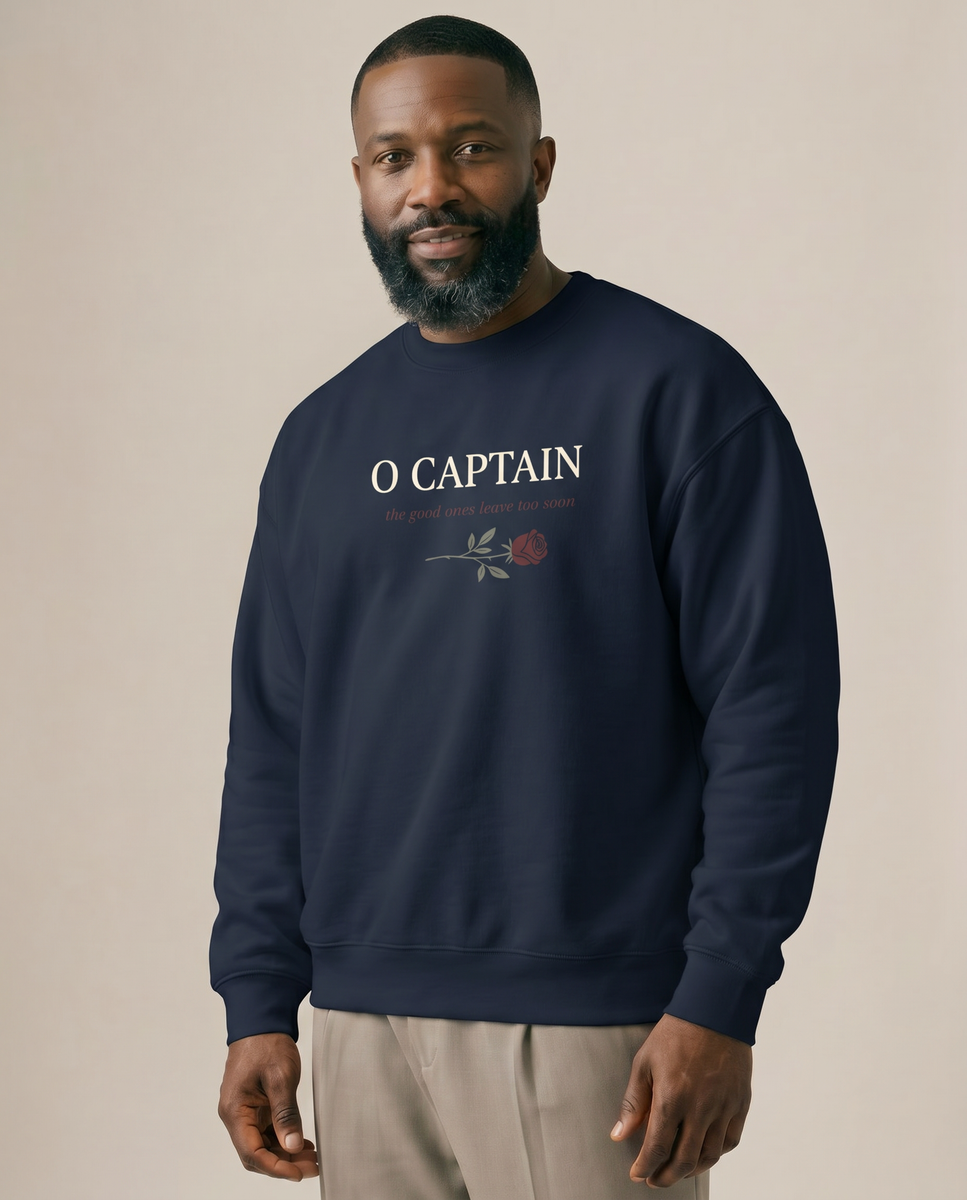 O Captain Sweatshirt - Navy Blazer - Pose 2